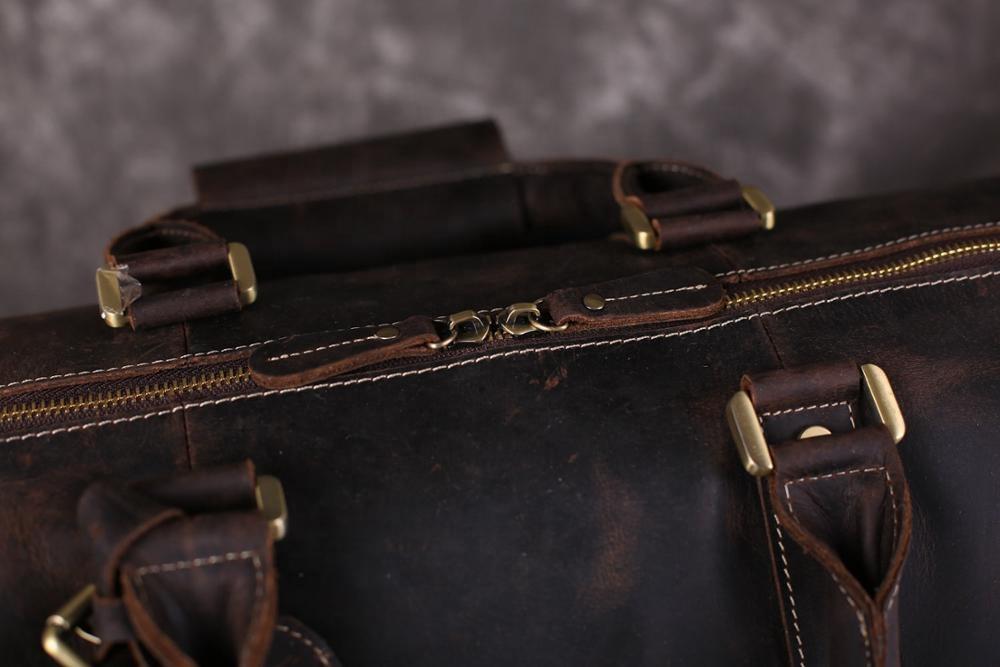 Past Master Blue Lodge Travel Bag - Genuine Vintage Leather - Bricks Masons
