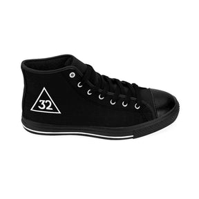 32nd Degree Scottish Rite Sneaker - High-top Black & White - Bricks Masons