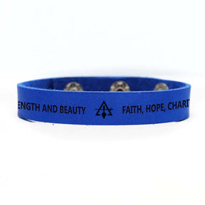 Council Bracelet - Various Leather Colors - Bricks Masons