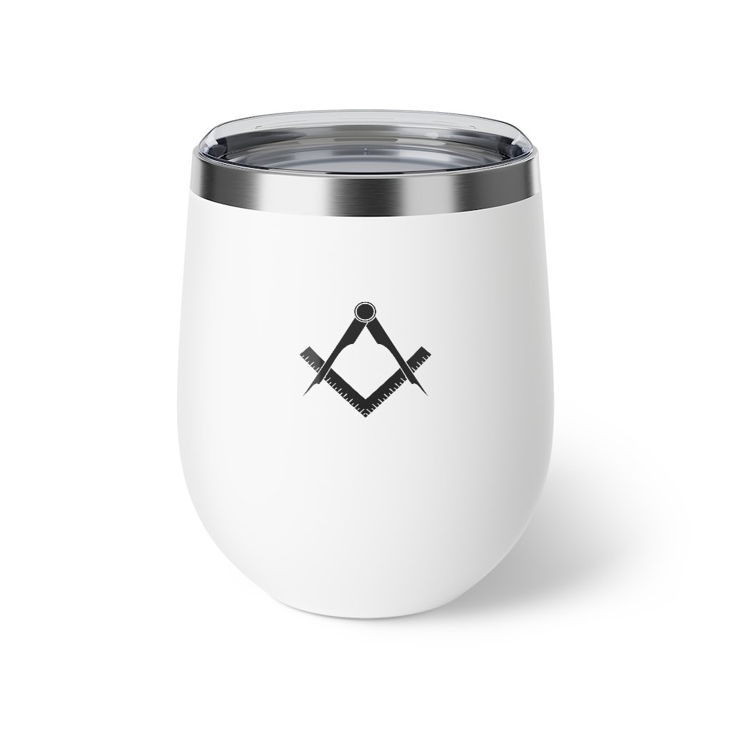 Master Mason Blue Lodge Vacuum Cup - 12oz Square & Compass - Bricks Masons