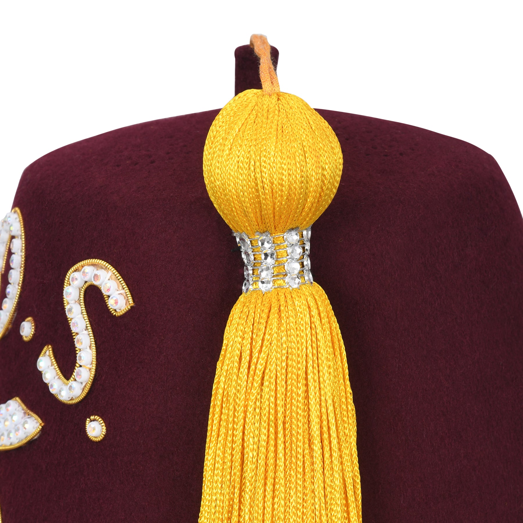 Daughters Of Sphinx Fez Hat - Rhinestones (row options) - Bricks Masons