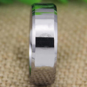 Grand Master Blue Lodge Ring - Silver Bevel Tungsten - Bricks Masons