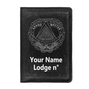 Grand Master Blue Lodge Wallet - Black & Brown - Bricks Masons