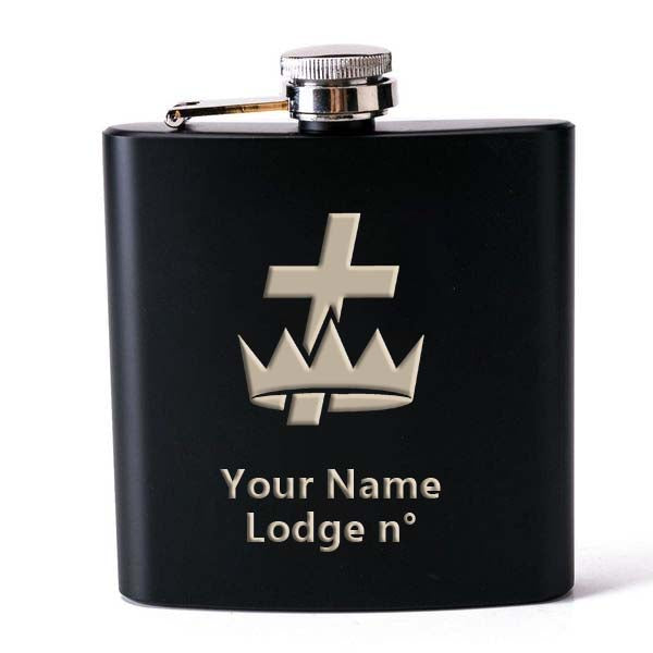 Knights Templar Commandery Flask - 2 Shot Glasses & Funnel - Bricks Masons