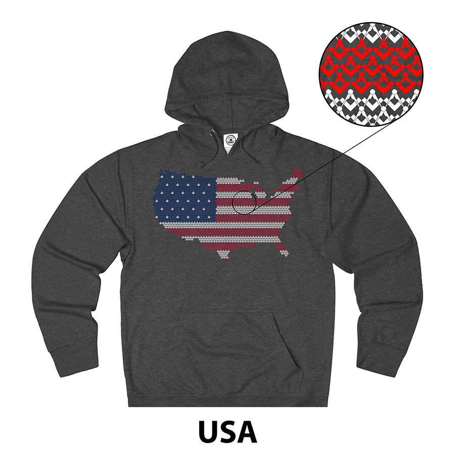 Masonic Hoodie - USA - Bricks Masons