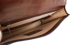 Master Mason Blue Lodge Briefcase - Brown Leather - Bricks Masons