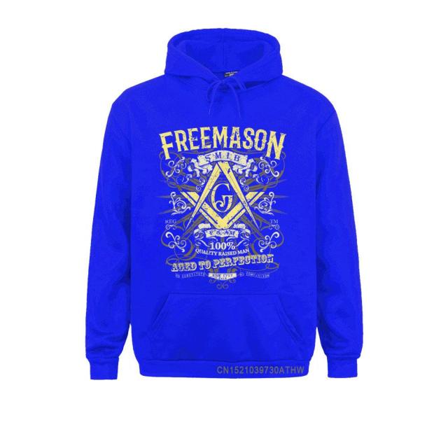 Master Mason Blue Lodge Hoodie - "So Mote It Be" SMIB Square & Compass G - Bricks Masons