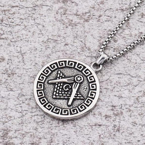 Master Mason Blue Lodge Necklace - Square & Compass Classic - Bricks Masons