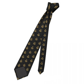 Master Mason Blue Lodge Necktie - Black & Gold - Bricks Masons