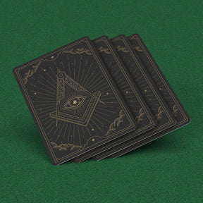 Master Mason Blue Lodge Playing Cards - Black & Gold - Bricks Masons