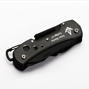 Master Mason Blue Lodge Pocket Knife - Multifunctional - Bricks Masons