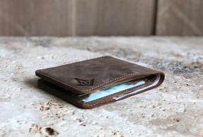 Master Mason Blue Lodge Wallet - Handmade Leather - Bricks Masons
