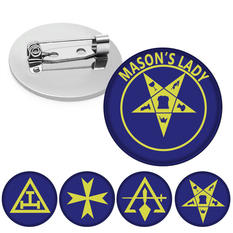 OES Brooch - Mason's Lady - Bricks Masons
