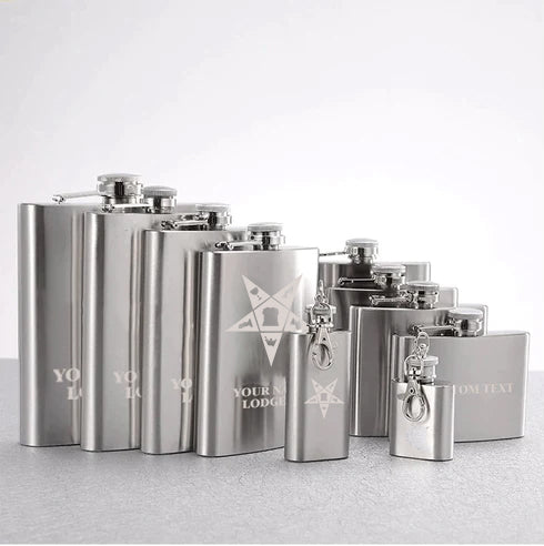 OES Flask - 1oz to 18oz - Bricks Masons