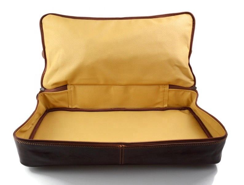 OES Travel Bag - Genuine Light Brown Leather - Bricks Masons