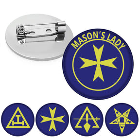 Order Of Malta Commandery Brooch - Mason's Lady - Bricks Masons