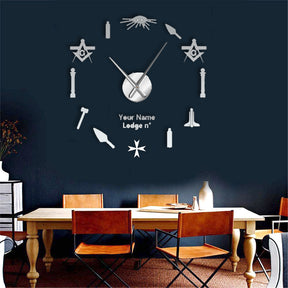 Order Of Malta Commandery Clock - Frameless Design - Bricks Masons