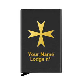 Order Of Malta Commandery Credit Card Holder - Various Colors - Bricks Masons