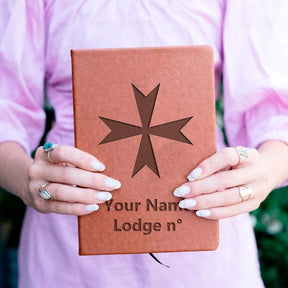Order Of Malta Journal - Brown Faux Leather - Bricks Masons