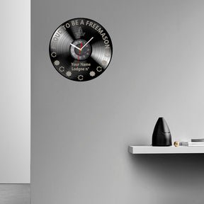 Past Master Blue Lodge California Regulation Clock - Vinyl Record - Bricks Masons
