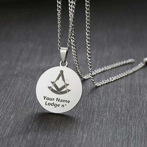 Past Master Blue Lodge Necklace - Various Stainless Steel Colors - Bricks Masons