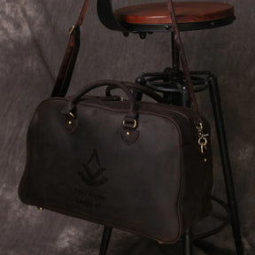 Past Master Blue Lodge Travel Bag - (Dark Brown/Camel) - Bricks Masons