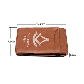 Past Master Blue Lodge Wallet - Black & Brown - Bricks Masons