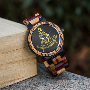 Past Master Blue Lodge California Regulation Wristwatch - Various Colors - Bricks Masons