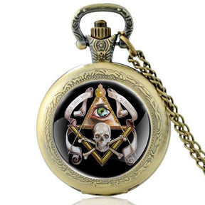 Widows Sons Pocket Watch - Skull & Bones Eye of Providence - Bricks Masons