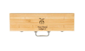 Shriners Grill Tool - BBQ Set & Bamboo Case - Bricks Masons